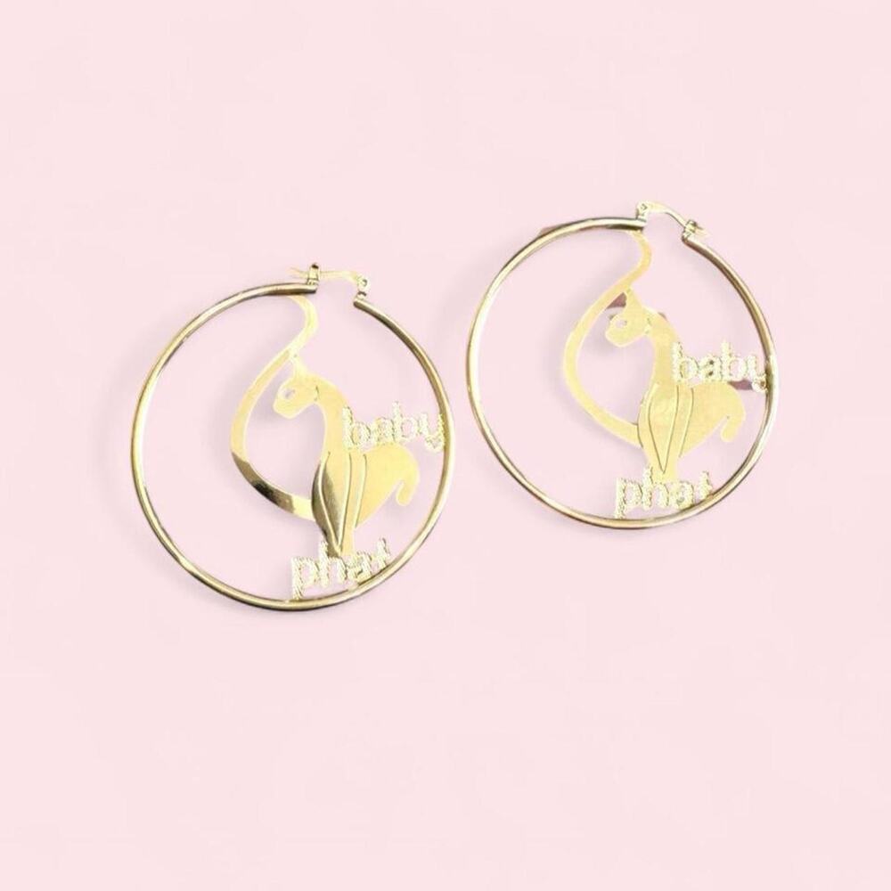 Y2k baby phat gold hoop